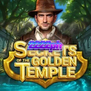 Isang visual na representasyon ng Secrets of the Golden Temple slot na nagpapakita ng gintong templo at mga coin collector.